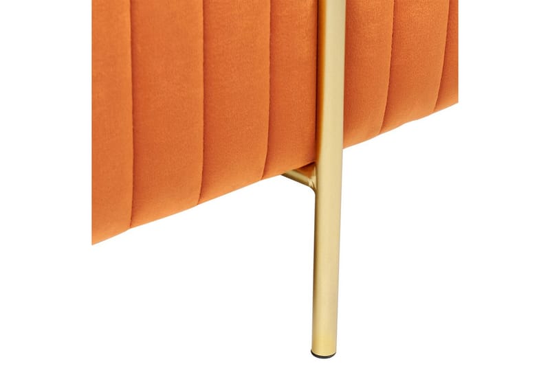 Fotpall Dayton Orange/guld - Orange/guld - Möbler - Vardagsrum - Stolar & sittmöbler - Pallar - Fotpall