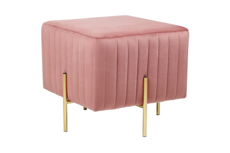 Fotpall Dayton Rosa/guld - Rosa/guld - Möbler - Vardagsrum - Stolar & sittmöbler - Pallar - Fotpall