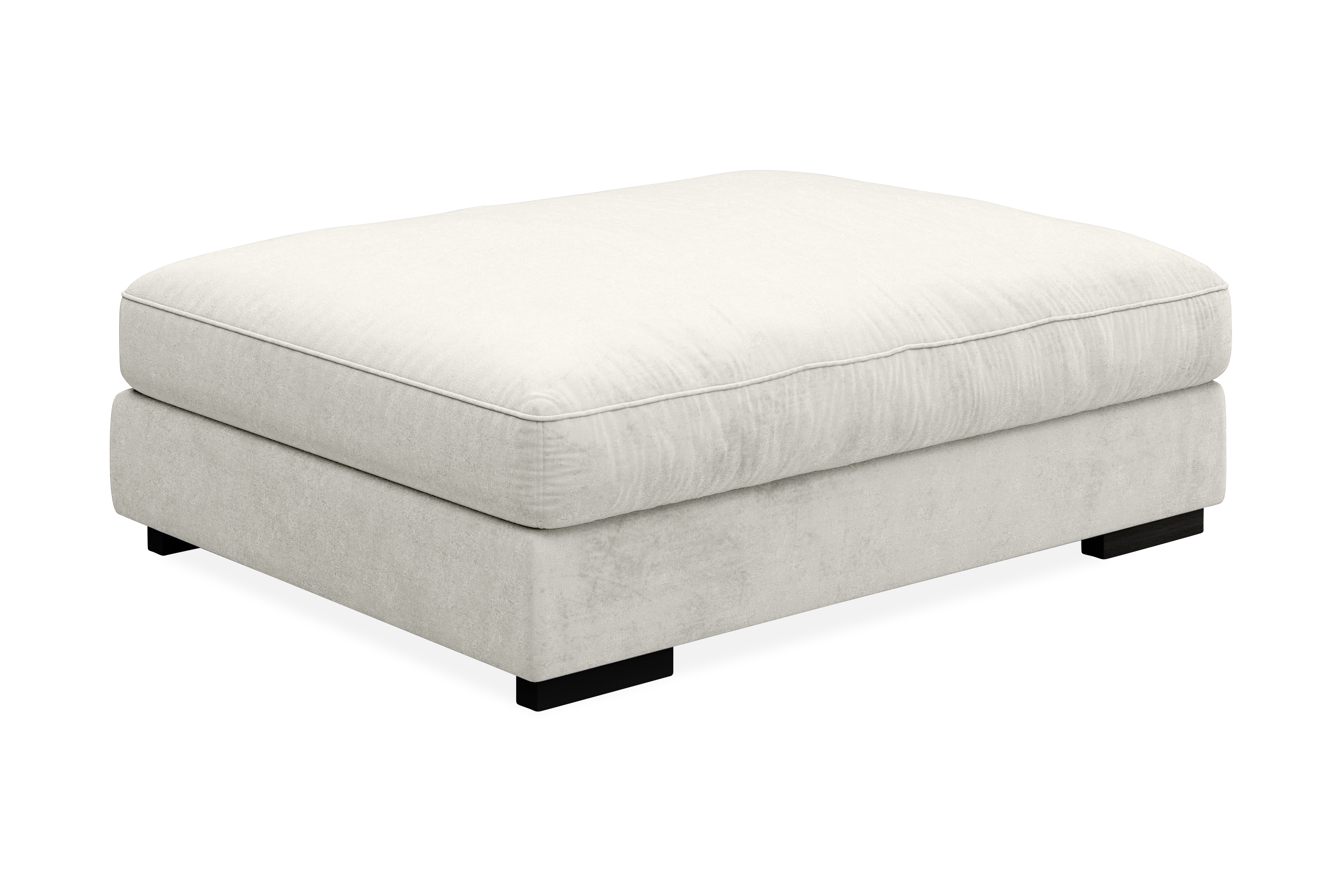 dubai fotpall sammet vit -