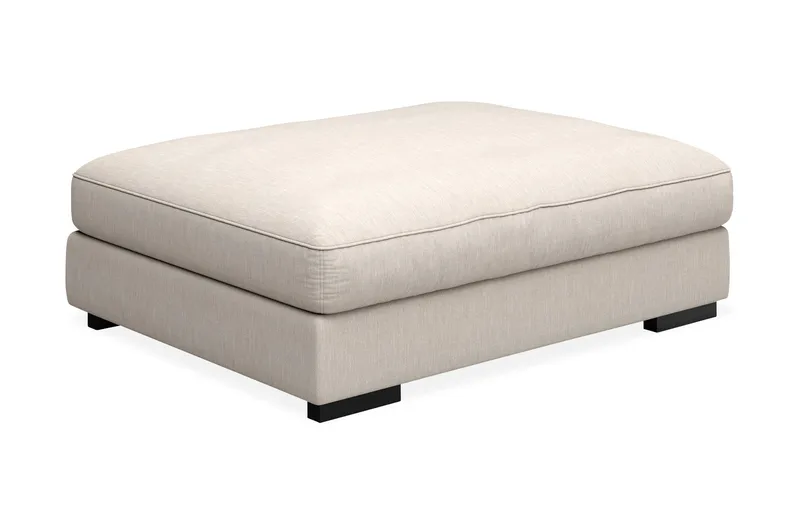 Dubai Rektangulär Fotpall 120x95 cm i Tyg, Beige