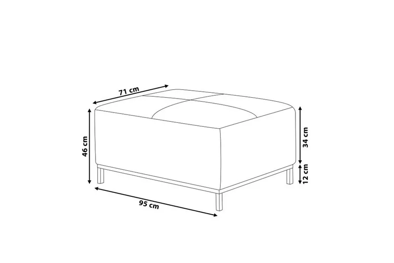 Dugard Fotpall - Svart/Läder - Möbler - Vardagsrum - Stolar & sittmöbler - Pallar - Fotpall