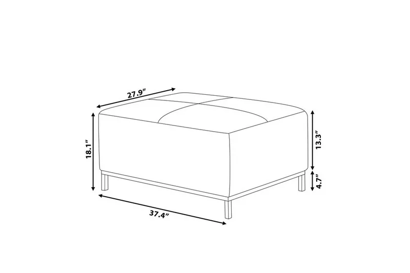 Dugard Fotpall - Svart/Läder - Möbler - Vardagsrum - Stolar & sittmöbler - Pallar - Fotpall