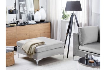 Evja Fotpall - Sammet/Grå - Möbler - Vardagsrum - Stolar & sittmöbler - Pallar - Fotpall