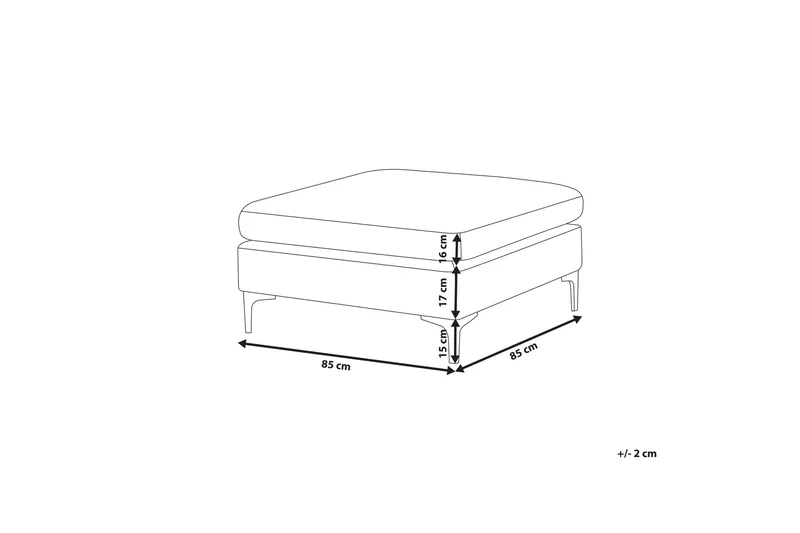 Evja Fotpall - Sammet/Grå - Möbler - Vardagsrum - Stolar & sittmöbler - Pallar - Fotpall