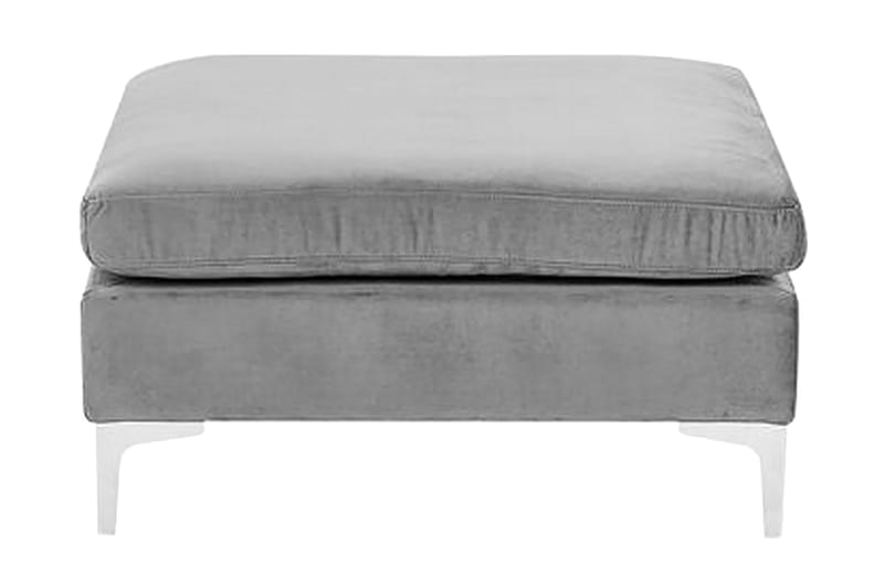 Evja Fotpall - Sammet/Grå - Möbler - Vardagsrum - Stolar & sittmöbler - Pallar - Fotpall