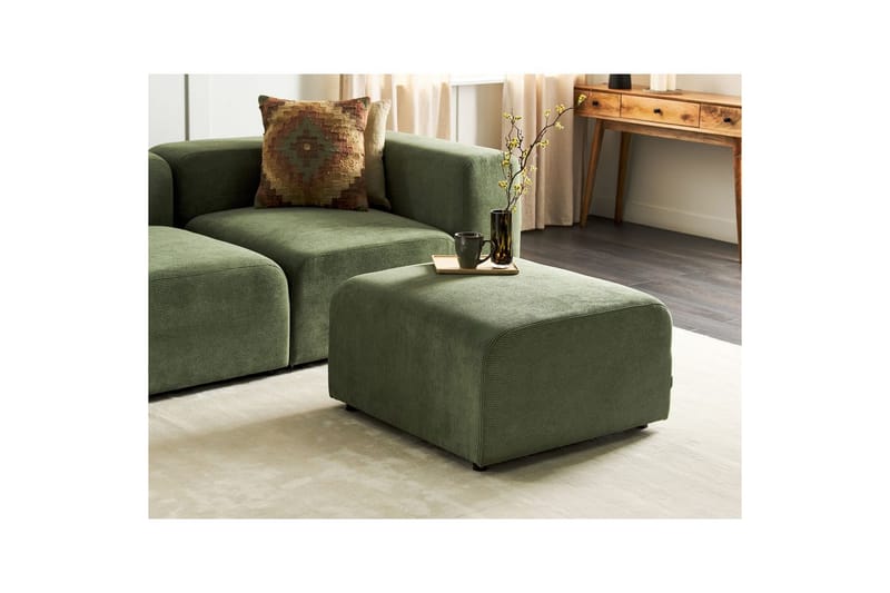 Fotpall Falsterbo Grön, Manchestertyg - Grön, Manchestertyg - Möbler - Vardagsrum - Stolar & sittmöbler - Pallar - Fotpall