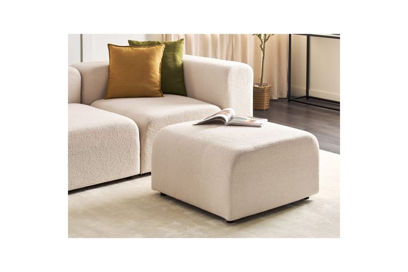 Fotpall Falsterbo Ljusbeige, Bouclé - Ljusbeige, Bouclé - Möbler - Vardagsrum - Stolar & sittmöbler - Pallar - Fotpall