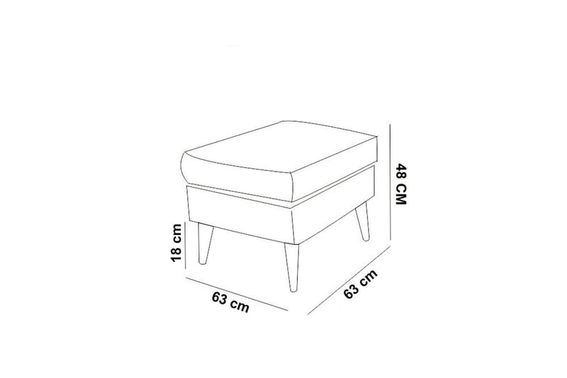 Faulman Fotpall - Blå - Möbler - Vardagsrum - Stolar & sittmöbler - Pallar - Fotpall
