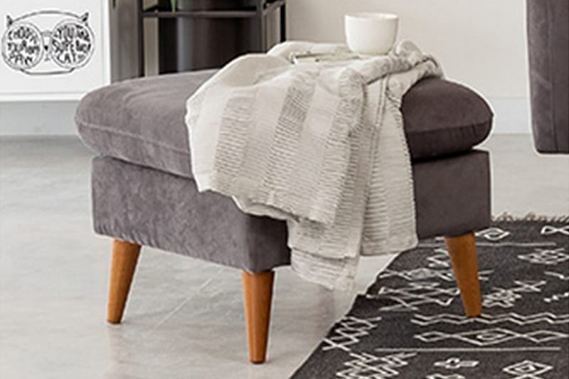 Faulman Fotpall - Grå - Möbler - Vardagsrum - Stolar & sittmöbler - Pallar - Fotpall