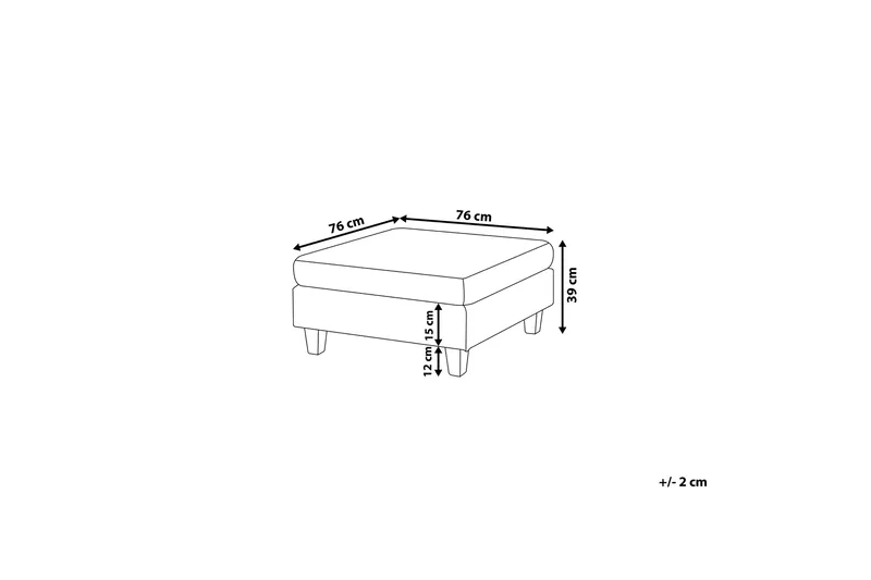 Fevik Fotpall 76|76 cm - Beige - Möbler - Vardagsrum - Stolar & sittmöbler - Pallar - Fotpall