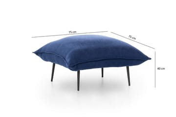 Fotpall - Blå - Möbler - Vardagsrum - Stolar & sittmöbler - Pallar - Fotpall