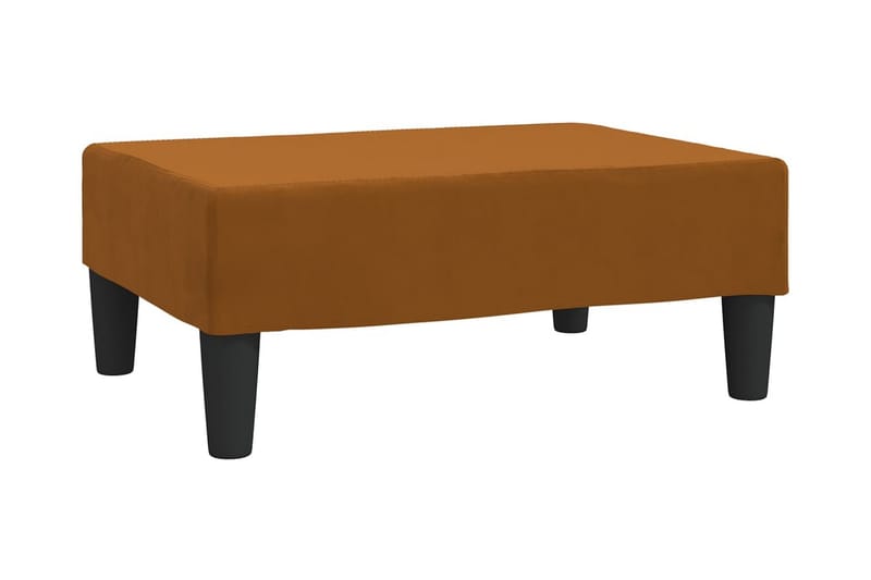 Fotpall brun 78x56x32 cm sammet - Brun - Möbler - Vardagsrum - Stolar & sittmöbler - Pallar - Fotpall