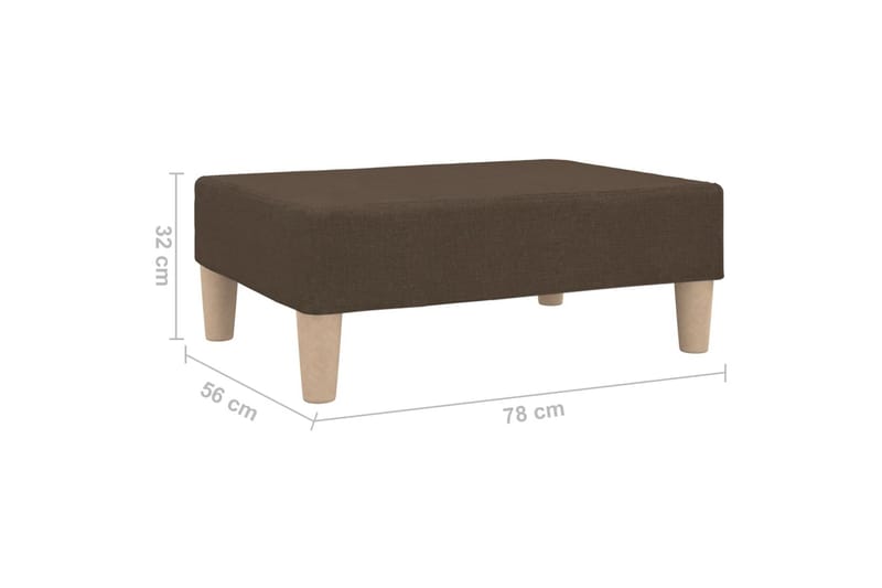 Fotpall brun 78x56x32 cm tyg - Brun - Möbler - Vardagsrum - Stolar & sittmöbler - Pallar - Fotpall