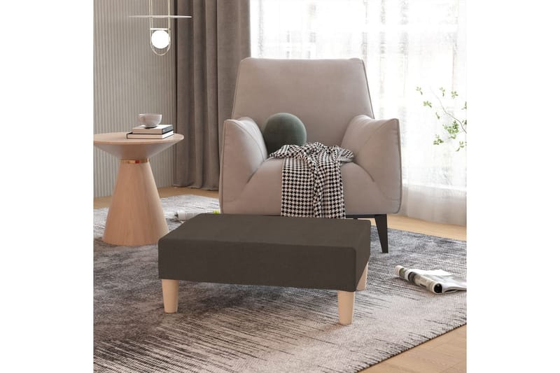 Fotpall brun 78x56x32 cm tyg - Brun - Möbler - Vardagsrum - Stolar & sittmöbler - Pallar - Fotpall