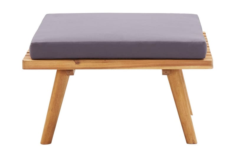 Fotpall för trädgården med dyna 60x60x29 cm massiv akacia - Brun - Möbler - Vardagsrum - Stolar & sittmöbler - Pallar - Fotpall