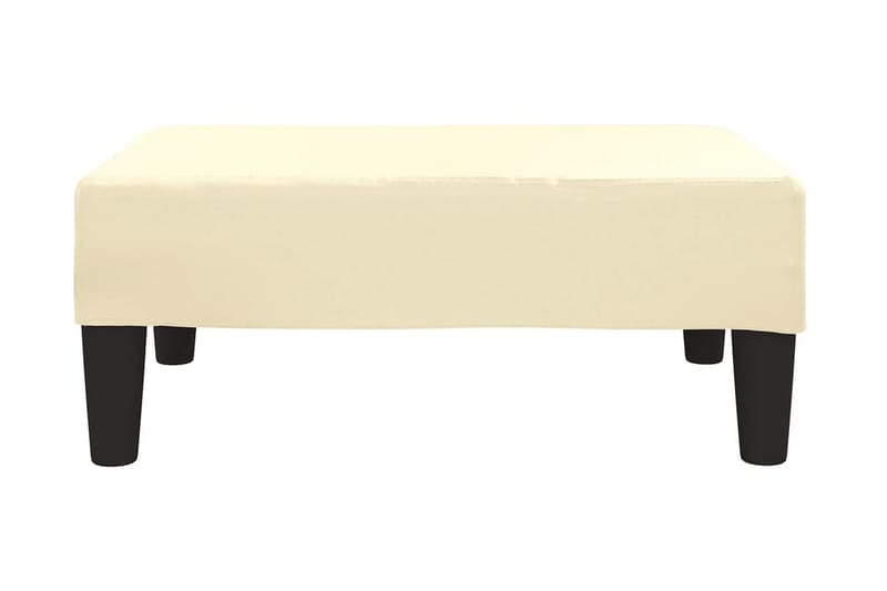 Fotpall gräddvit 78x56x32 cm konstläder - Kräm - Möbler - Vardagsrum - Stolar & sittmöbler - Pallar - Fotpall