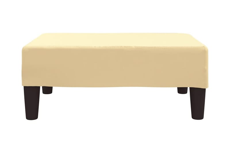 Fotpall gräddvit 78x56x32 cm sammet - Kräm - Möbler - Vardagsrum - Stolar & sittmöbler - Pallar - Fotpall