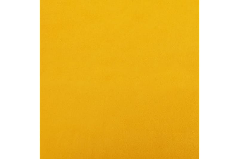 Fotpall gul 78x56x32 cm sammet - Gul - Fotpall