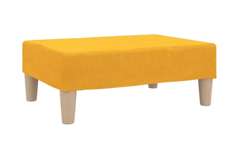 Fotpall gul 78x56x32 cm tyg - Fotpall