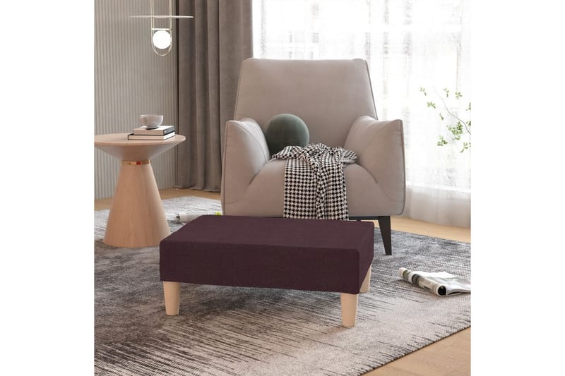 Fotpall lila 78x56x32 cm tyg - Lila - Möbler - Vardagsrum - Stolar & sittmöbler - Pallar - Fotpall
