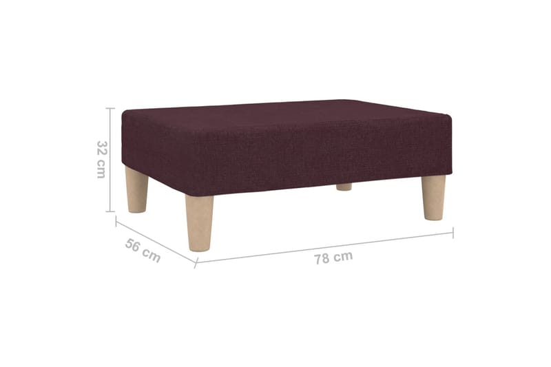 Fotpall lila 78x56x32 cm tyg - Lila - Möbler - Vardagsrum - Stolar & sittmöbler - Pallar - Fotpall