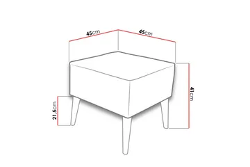 Fotpall LORD - Gul - Möbler - Vardagsrum - Stolar & sittmöbler - Pallar - Fotpall