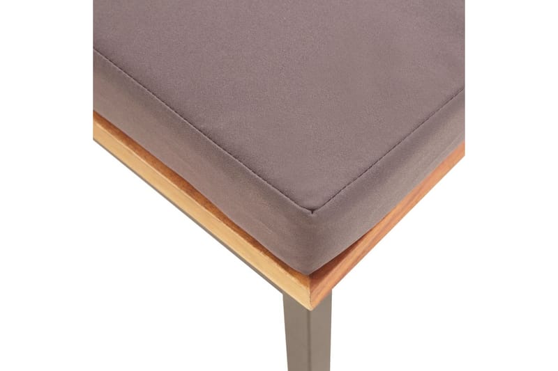 Fotpall med dyna 66x66x36 cm massivt akaciaträ mörkgrå - Grå - Möbler - Vardagsrum - Stolar & sittmöbler - Pallar - Fotpall