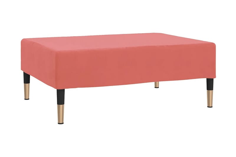 Fotpall rosa 78x56x32 cm sammet - Rosa - Möbler - Vardagsrum - Stolar & sittmöbler - Pallar - Fotpall