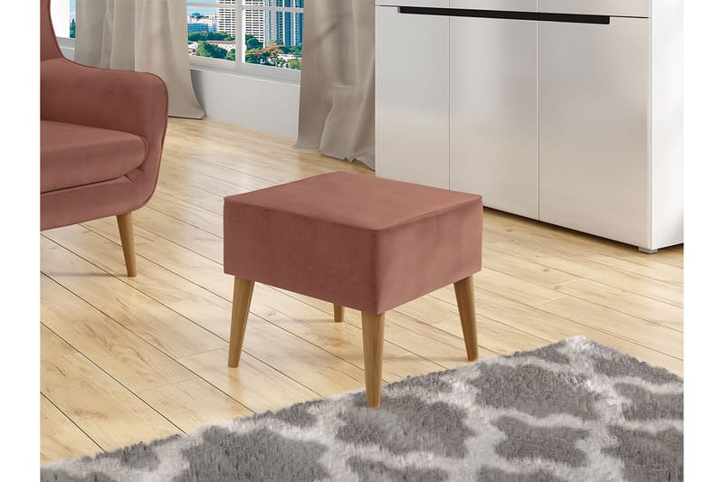 Fotpall - Rosa - Möbler - Vardagsrum - Stolar & sittmöbler - Pallar - Fotpall