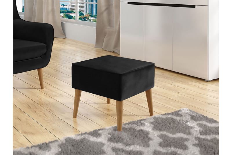 Fotpall - Svart - Möbler - Vardagsrum - Stolar & sittmöbler - Pallar - Fotpall