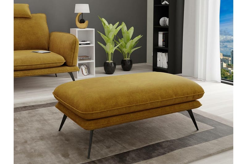 Graystone Fotpall 65 cm Dark yellow - Möbler - Vardagsrum - Stolar & sittmöbler - Pallar - Fotpall