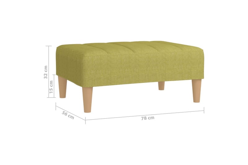 Fotpall grön 78x56x32 cm tyg - Grön - Möbler - Vardagsrum - Stolar & sittmöbler - Pallar - Fotpall