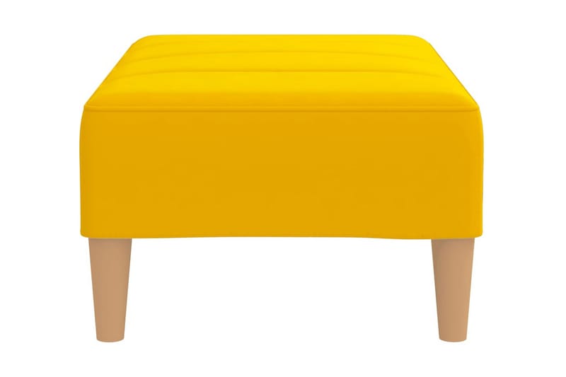 Fotpall gul 78x56x32 cm sammet - Gul - Möbler - Vardagsrum - Stolar & sittmöbler - Pallar - Fotpall