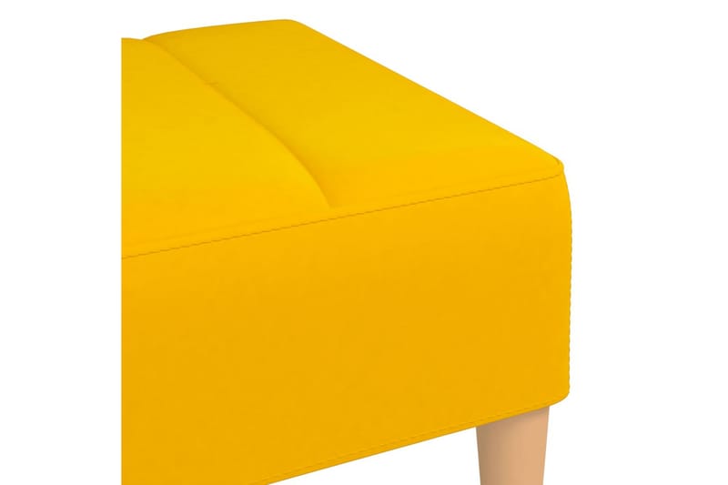 Fotpall gul 78x56x32 cm sammet - Gul - Möbler - Vardagsrum - Stolar & sittmöbler - Pallar - Fotpall