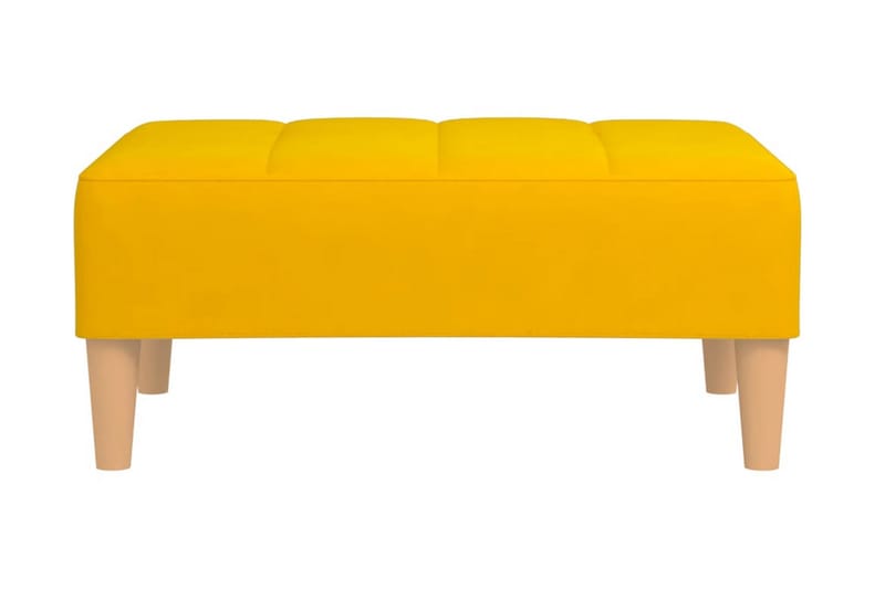 Fotpall gul 78x56x32 cm sammet - Gul - Möbler - Vardagsrum - Stolar & sittmöbler - Pallar - Fotpall