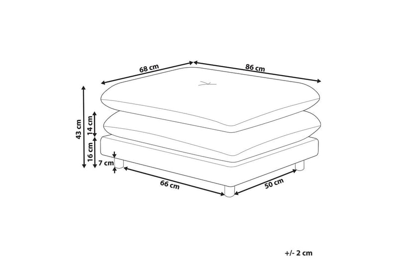 Fotpall Heden Beige/ljust trä - Beige/ljust trä - Möbler - Vardagsrum - Stolar & sittmöbler - Pallar - Fotpall