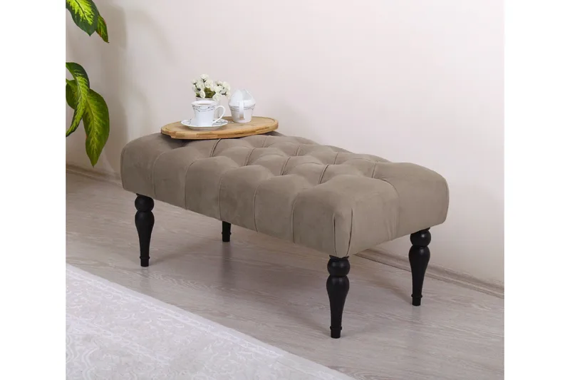 Hodgenville Fotpall 92 cm Rektangulär - Brun - Möbler - Vardagsrum - Stolar & sittmöbler - Pallar - Fotpall