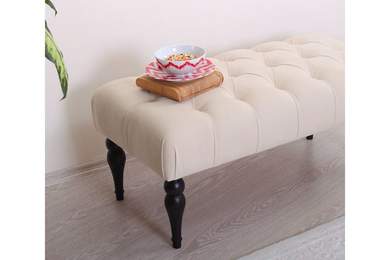 Hodgenville Fotpall 92 cm Rektangulär - Cremevit - Möbler - Vardagsrum - Stolar & sittmöbler - Pallar - Fotpall