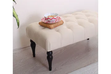 Hodgenville Fotpall 92 cm Rektangulär - Cremevit - Möbler - Vardagsrum - Stolar & sittmöbler - Pallar - Fotpall