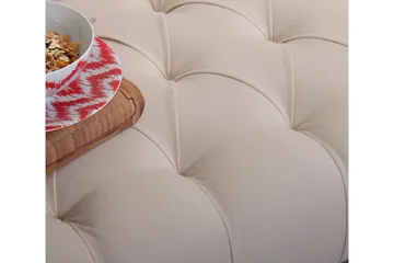 Hodgenville Fotpall 92 cm Rektangulär - Cremevit - Möbler - Vardagsrum - Stolar & sittmöbler - Pallar - Fotpall