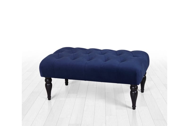 Hodgenville Fotpall 92 cm Rektangulär - Marinblå - Möbler - Vardagsrum - Stolar & sittmöbler - Pallar - Fotpall
