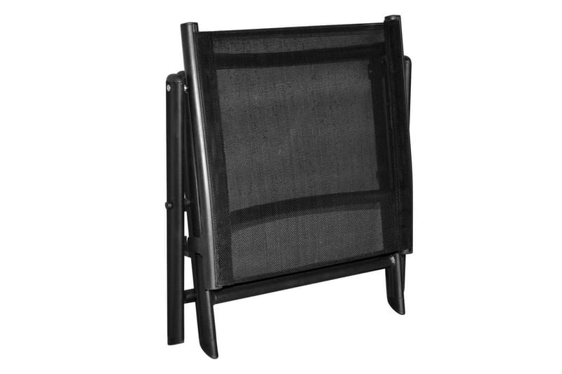 Hopfällbar fotpall svart aluminium och textilen - Svart - Möbler - Vardagsrum - Stolar & sittmöbler - Pallar - Fotpall
