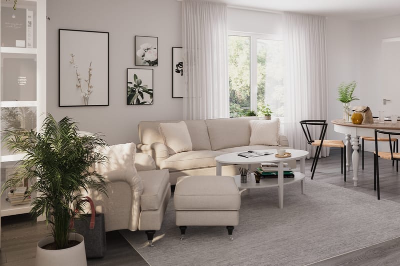 Howard Classic Fotpall - Beige - Möbler - Vardagsrum - Stolar & sittmöbler - Pallar - Fotpall