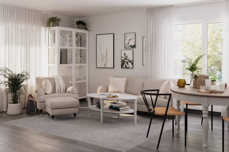 Howard Classic Fotpall - Beige - Möbler - Vardagsrum - Stolar & sittmöbler - Pallar - Fotpall