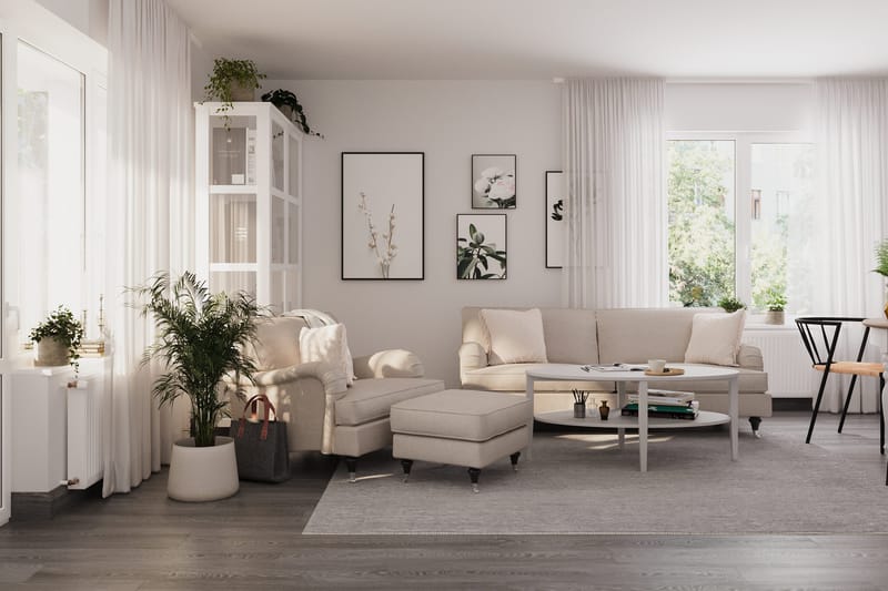 Howard Classic Fotpall - Beige - Möbler - Vardagsrum - Stolar & sittmöbler - Pallar - Fotpall