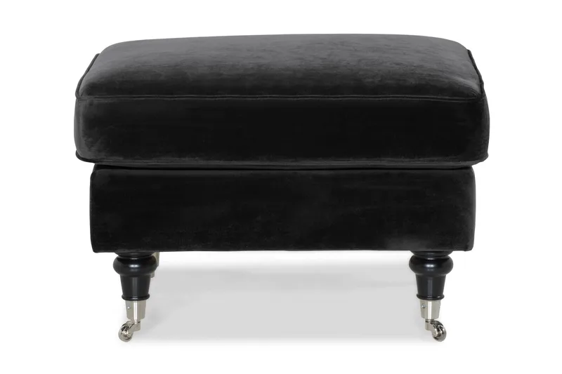 Howard Classic Fotpall Sammet - Svart - Möbler - Vardagsrum - Stolar & sittmöbler - Pallar - Fotpall