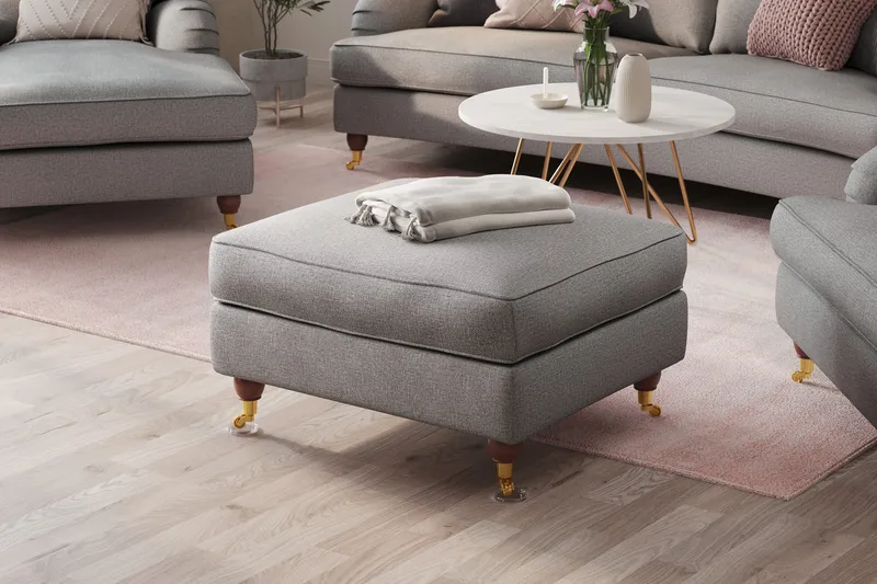 Howard Lyx Fotpall - Grå - Möbler - Vardagsrum - Stolar & sittmöbler - Pallar - Fotpall