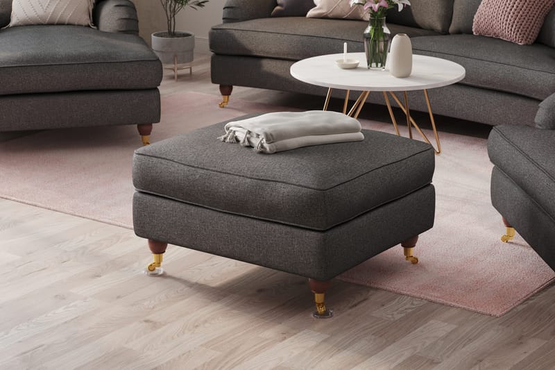 Howard Lyx Fotpall - Mörkgrå - Möbler - Vardagsrum - Stolar & sittmöbler - Pallar - Fotpall