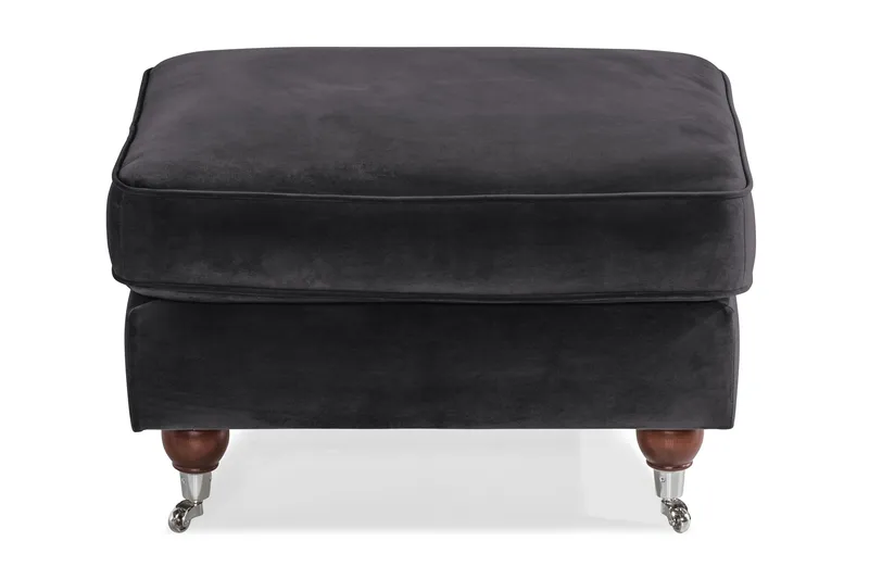 Howard Riviera Fotpall Sammet - Mörkgrå - Möbler - Vardagsrum - Stolar & sittmöbler - Pallar - Fotpall