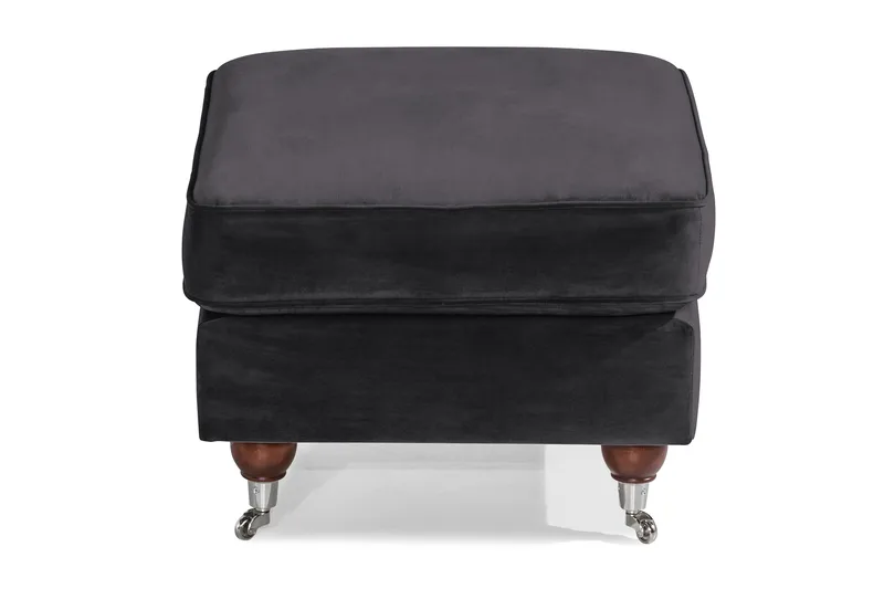 Howard Riviera Fotpall Sammet - Mörkgrå - Möbler - Vardagsrum - Stolar & sittmöbler - Pallar - Fotpall